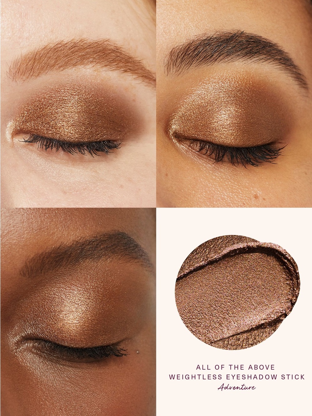 Rare Beauty Adventure All of the Above Weightless Eyeshadow Stick- bronze, vegan